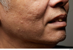 Face Mouth Cheek Skin Man Asian Slim Wrinkles Studio photo references